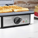 Aparat pentru preparat vafe/gofre Cecotec Fun Gofrestone Double, 1200W, Termostat ajustabil, Invelis antiaderent