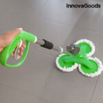 Mop triplu Trimoppy InnovaGoods cu pulverizator si 3 lavete lavabile din microfibra