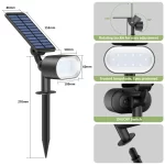 Set 2 lampi solare Novostella RGB Inteligente, Bluetooth, Control Aplicatie, sincronizare muzica, Senzor amurg, Panou reglabil