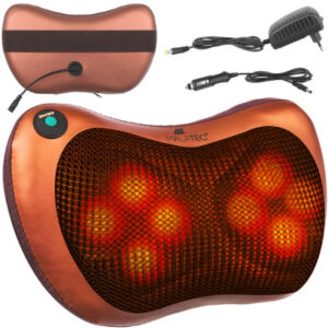 Perna de masaj Shiatsu, 2 moduri, functie de incalzire, alimentare priza si auto, piele Eco