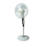 Ventilator cu picior, 45W, telecomanda, viteza reglabila, diametru 40 cm, Temporizator, Oscilare, Reglabil, Silentios, Alb