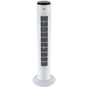 Ventilator turn Home, 50W, telecomanda, 3 trepte de viteza, temporizator, Oscilatie, Alb