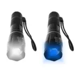 Lanterna LED Trizard XPE cu Functie UV, 5W, 700 lm, zoom x2000, Waterproof, Aluminiu, Alimentare Baterii sau Acumulator, negru
