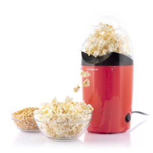 Aparat de facut popcorn cu aer cald Popcot InnovaGoods, fara ulei, 1200W, rosu