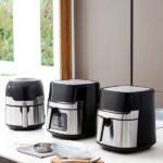 Friteuza cu aer cald fara ulei Air Fryer Innovagoods Fryinn Pro 5500 Negru Otel Inoxidabil 1700 W 5,5 L, 8 programe presetate, 100 retete