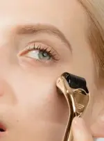 Aparat masaj facial, MT MALATEC, dermaroller mezoterapie, 3 capete cu micro-ac, efecte rapide