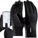 Manusi touchscreen, impermeabil, negru, marimea XL, Trizand