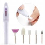 Mini freza de intretinere a unghiilor cu baterii Beautylushh, indepartare cuticule, modelare, slefuire, lustruire, 5 viteze, pentru unghii naturale si artificiale