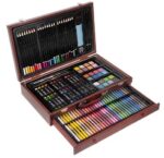 Set pentru pictura si desen Maaleo Art, trusa organizare din lemn, 143 piese