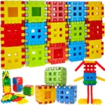 Cuburi Colorate de Constructie Adusie, tridimensionale, 90 de Piese