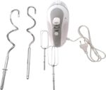 Mixer de mana Home 250W, 5 Trepte de Viteza, Teluri pentru Spuma si Framantat, functie Turbo, alb