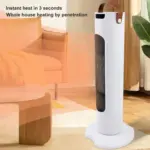 Radiator ceramic, 2 trepte de incalzire, Termostat, Time, Telecomanda, Functii aer rece, cald si fierbinte, Portabil