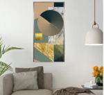 Panou Radiant Ceramic cu Infrarosu ArtHeat, Tip Tablou, Model Abstract Marble, Smart WiFi, 120 x 60 cm, Telecomanda, Termostat, 500 W