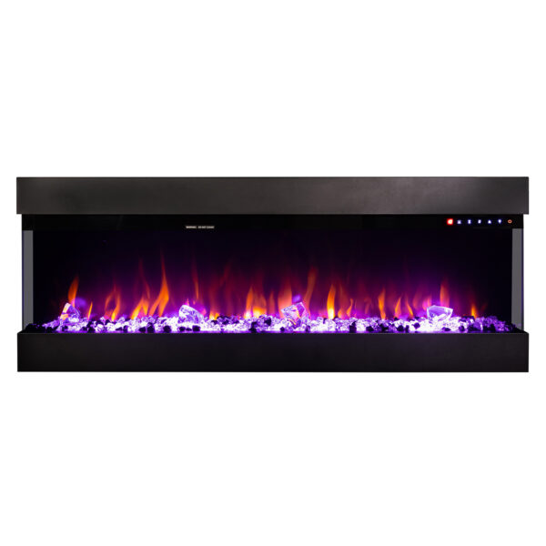 Semineu Electric incorporabil sau de perete 3D Dalas Elite XL, 30 de combinatii de culori, 152,4 x 49,3 cm, Incalzire, Termostat, Telecomanda, Timer, 1500W