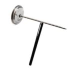 Termometru alimentar cu tija pentru carne, fara mercur, 0-120°C, 5.2x11cm, Inox, Gri