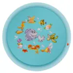 Covoras de apa cu fantana arteziana, Kruzzel Summer Joy, diametru 165 cm, albastru