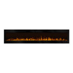 Semineu Electric incorporabil 3D Fiji 4XL, Functie incalzire, 254 x 54.4 cm, Telecomanda, 3 teme de culoare flacara, Timer, 1600W