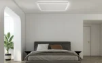 Panou Radiant de Incalzire cu Infrarosu Ceramic, Montare pe Tavan, Smart WiFi, 700W, Iluminare LED reglabila, Termostat si Timer, Controler, Alb