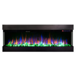 Semineu Electric incorporabil sau de perete 3D Dalas Majestic XXL, 30 de combinatii de culori, 182,8 x 49,3 cm, Incalzire, Termostat, Telecomanda, Timer, 1500W