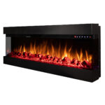 Semineu Electric incorporabil sau de perete 3D Dalas Majestic XXL, 30 de combinatii de culori, 182,8 x 49,3 cm, Incalzire, Termostat, Telecomanda, Timer, 1500W