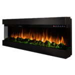 Semineu Electric incorporabil sau de perete 3D Dalas Majestic XXL, 30 de combinatii de culori, 182,8 x 49,3 cm, Incalzire, Termostat, Telecomanda, Timer, 1500W